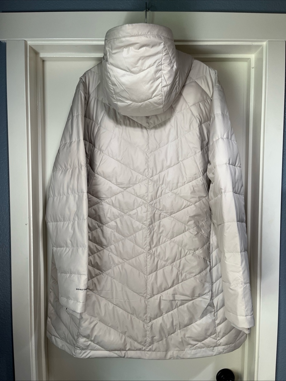 Womens 2X Columbia Heavenly Long Hooded Jacket Stone Puffer Omni-Heat Plus Size - Picture 8 of 16